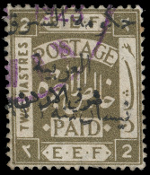 O        59a (59b) 1923 2p Olive Of Palestine, VARIETY - Black Arab Government Of The East Handstamp^ SG Type 5,... - Jordanie