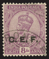 O        M31 (C32) 1921 8a Deep Mauve K George V Overprinted "C.E.F."^ SG Type C1, Wmkd Star, Rare And... - 1911-35 Koning George V