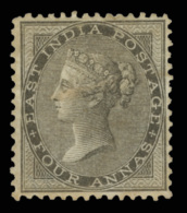 *        9 (35) 1855 4a Black On Blue Glazed Paper Q Victoria^, Unwmkd, Perf 14, Very Well Centered, Scarce And... - 1854 Compagnie Des Indes