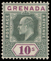 *        48-57 (57-66) 1902 ½d-10' K Edward VII^, Wmkd CA, Perf 14, Cplt (10), An Exceptionally Well... - Grenada (...-1974)