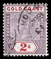 O        28 (27b) 1902 2d Dull Mauve And Orange-red Q Victoria^, Wmkd CA, Perf 14, Extremely Rare Used (in Use For... - Goudkust (...-1957)