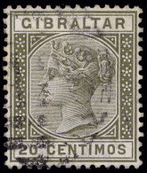 O        29-38 (22-33) 1889-96 5c-5P Q Victoria^, Cplt (12), Used Including The Rare 20c Olive-green, F-VF... - Gibraltar