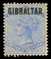*        4 Var (4a) 1886 2½d Ultramarine Q Victoria Of Bermuda^ With Scarce Blue-black "GIBRALTAR"... - Gibraltar