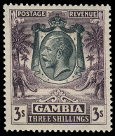 *        117a (139) 1928 3' Slate-purple K George V^ And Elephant, Wmkd Script CA, Comb Perf 13.8 X 13.7, Scarce,... - Gambia (...-1964)