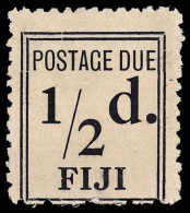 *        J2 (D5a) 1917 ½d Black Postage Due On Laid Paper^, Narrow Setting 23mm Wide (SG Type D2), Perf 11,... - Fiji (...-1970)