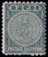 *        53 Var (92) 1894 ½d Greenish Slate Crown And VR^, Perf 10x11¾, Extremely Rare, Vastly... - Fidji (...-1970)