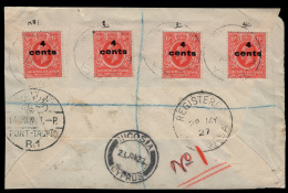 /\       62b (64a) 1927 May 27 Registered Reverse Of Registered Cover^ From Kampala To Nicosia Franked With 4... - Protectorats D'Afrique Orientale Et D'Ouganda