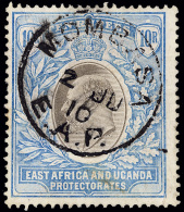 O        17-29A (17-31) 1904-07 ½a-10R K Edward VII^, Wmkd MCA, Cplt (14), Nice Cancels, F-VF Scott Retail... - Protectorados De África Oriental Y Uganda