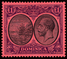 *        85 (91) 1923 £1 Black And Purple On Red K George V^, Perfectly Centered, Vivid Colors, A Choice... - Dominique (...-1978)