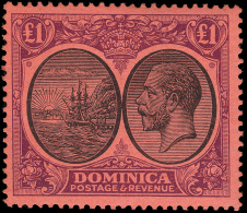 *        65-85 (71-91) 1923-33 ½d-£1 K George V^, Wmkd Script CA, Cplt (21), OG,VLH, F-VF Scott Retail... - Dominica (...-1978)