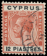 O        105 (114) 1924-28 12pi Chestnut And Black K George V^, Wmkd MSCA, Perf 14, Scarce And Undercatalogued... - Zypern (...-1960)