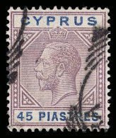 O        72-86 (85-99) 1921-23 10pa-45pi K George V^, Wmkd Script CA, Perf 14, Cplt (15), A Rare And... - Cyprus (...-1960)