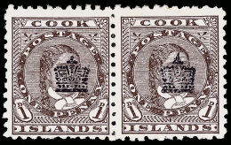 *        26 (22) 1901 1d Brown Queen Makea Takau^ With Crown Overprint In Black, Only 2400 Were Overprinted,... - Cook