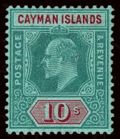 *        21-30, 26a (25-34, 30a) 1907-09 ½d-10' K Edward VII^, Wmkd MCA And CA, Cplt (11), Perfectly... - Kaimaninseln