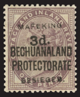 *        173 (12) 1900 3d On 1d Lilac Q Victoria^ Of Bechuanaland Protectorate Surcharged And Overprinted "MAFEKING... - Cap De Bonne Espérance (1853-1904)