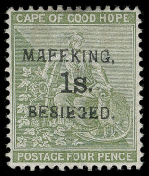 *        166 (5) 1900 1' On 4d Sage-green Hope^ Surcharged And Overprinted "MAFEKING BESIEGED", Only 1440... - Cap De Bonne Espérance (1853-1904)
