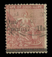 O        39 (46) 1882 ½d On 3d Deep Claret Hope^, Wmkd CC, Perf 14, Surcharged "One Half-penny" SG Type 12... - Cap De Bonne Espérance (1853-1904)