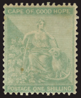*        19a (26b) 1864 1' Blue-green Hope^, With Outer Frame-line, Wmkd CC, Perf 14, OG, LH, Fine Scott Retail... - Cap De Bonne Espérance (1853-1904)