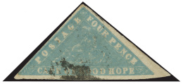 O        9a Var (14b) 1861 4d Pale Bright Blue Wood-block^ On Laid Paper, Imperf, Hugh To Clear Margins, Lightly... - Kap Der Guten Hoffnung (1853-1904)