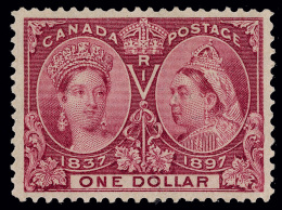 *        61 (136) 1897 $1 Lake Q Victoria Jubilee^, Rich Color, Perfectly Centered, OG,LH, SUPERB, With RPSL... - Neufs