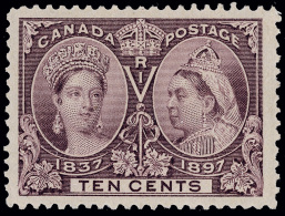 *        57 (131) 1897 10¢ Purple Q Victoria Jubilee^, Jumbo Margins, Perfect Centering, An Impressive... - Neufs