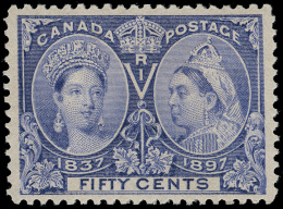 *        50-60 (121//134) 1897 ½¢-50¢ Q Victoria Jubilees^, Perf 12, Cplt (11), OG, HR, F-VF Scott... - Nuevos