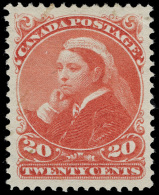 *        46 (115) 1893 20¢ Vermilion Widowed Queen^, Perfectly Centered, Rich Color, OG,VLH, SUPERB... - Neufs