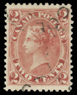 O        20a (44) 1864 2¢ Rose-red Q Victoria^, Perf 12, Rich Fresh Color, Exceptional Centering, Light Cds, A... - Gebraucht