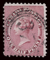 O        11 (25) 1858 ½d Deep Rose Q Victoria^ On Machine-made Medium To Thick Wove Paper, Perf 11¾,... - Oblitérés