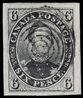 O        5b (10) 1852 6d Greenish Grey Prince Albert^ On Handmade Wove Paper, Imperf, Exceptionally Large Margins,... - Oblitérés