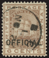 O        O9 (O9) 1877 6¢ Brown Seal Of The Colony, Overprinted "OFFICIAL"^, The Rare Key Value To The Set,... - Guyane Britannique (...-1966)