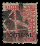 O        87 (146) 1878 (2¢) On 8¢ Rose Seal Of The Colony Overprinted "OFFICIAL"^, Provisional With Two... - Brits-Guiana (...-1966)