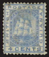 O        74a (135) 1877 4¢ Blue Seal Of Colony^, Wmkd CC, Perf 12½, Lightly Canceled, VF Scott Retail... - Guyane Britannique (...-1966)