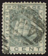 O        72a (136) 1879 1¢ Slate Seal Of Colony^, Wmkd CC, Variety - Compound Perf 14x12½, Scarce,... - Guyane Britannique (...-1966)