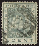 O        72a (136) 1879 1¢ Slate Seal Of Colony^, Wmkd CC, Variety - Compound Perf 14x12½, Scarce,... - Brits-Guiana (...-1966)