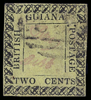 O        38 Var (119 Var) 1862 2¢ Black Type-set On Yellow^, Sc Type A6 (SG Type 10), With Manuscript... - Brits-Guiana (...-1966)