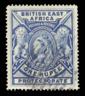 O        102b (92b) 1903 1R Bright Ultramarine Q Victoria^ And Large Lions, Wmkd CC, Perf 14, Extremely Rare Used... - Brits Oost-Afrika