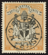 O        29 (29) 1895 £1 Black And Yellow-orange Arms Of The Protectorate^, Unwmkd, Perf 14, Light "Fort... - Otros & Sin Clasificación