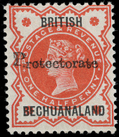 *        53 (54) 1890 ½d Vermilion Q Victoria^ Of Great Britain, Overprinted "Protectorate" (SG Type 16)... - Autres & Non Classés