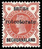 *        51 (55) 1890 ½d Vermilion Q Victoria^ Of Great Britain, Overprinted "Protectorate" (SG Type 17)... - Autres & Non Classés
