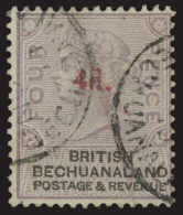 O        26 (25) 1888 4d On 4d Lilac And Black Q Victoria^, Wmkd Orb, Perf 14, SG Type 6 Red Surcharge, An... - Other & Unclassified