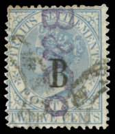 O        7 (8) 1882 12¢ Blue Q Victoria^ Of Straits Settlements With "B" Overprint SG Type 1, Wmkd CC, Lightly... - Thaïlande