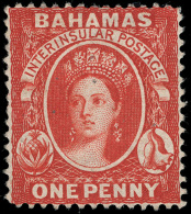 *        20 (42) 1882 1d Scarlet-vermilion Q Victoria^, Wmkd CA, Perf 14, Perfectly Centered, OG, VLH, SUPERB Scott... - Other & Unclassified