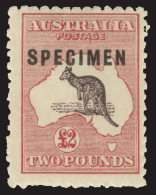 S        55 Var-56 Var, 58 Var (43s-45s) 1915 10'-£2 Kangaroo^ Overprinted "Specimen", Wmkd Narrow Crown Over... - Neufs