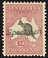 S        13 Var-15 Var (14s-16s) 1913 10'-£2 Kangaroo^ Handstamped "Specimen", Wmkd Wide Crown Over Wide A,... - Neufs