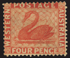 *        25B (40) 1861 4d Vermilion Swan^, Wmkd Swan (sideways), Perf 14 At Somerset House, Scarce And Seldom Seen,... - Mint Stamps