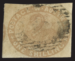 O        5 (4c) 1855 1' Pale Brown Swan^, Wmkd Swan (sideways), Imperf, Four Margins, Showing Portion Of Adjacent... - Oblitérés