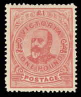 *        230a Var (431ab) 1911 £1 Dull Rose K Edward VII^, VARIETY - Wmk V Over Crown Upright, Perf... - Nuevos