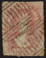 O        45 (118) 1868-69 1d Carmine Q Victoria^, Wmkd Double-lined 1, Serrated Perf 19 At Hobart, A Rare And... - Gebraucht