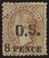 O        Unlisted--formerly O41 (O26) 1876 8d On 9d Brown Q Victoria^ Official Overprinted "O.S." SG Type O1, Perf... - Oblitérés